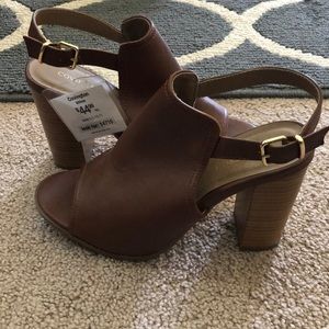 Women’s Leather Cognac Heels